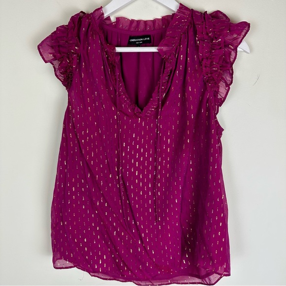 Generation Love Peggy Lurex Silk Blouse and Skirt Matching Set - Picture 2 of 16